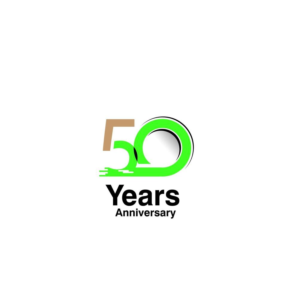 50 year anniversary design template vector illustration