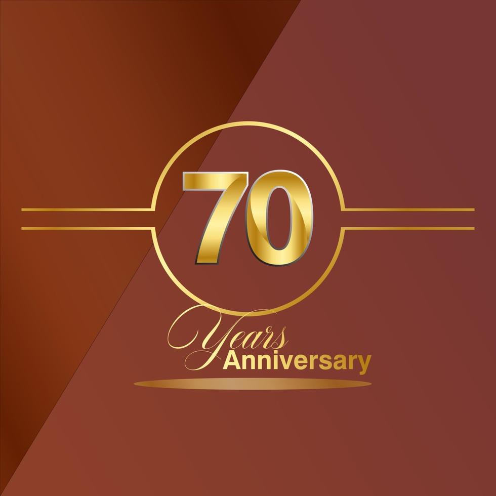 70 year anniversary design template vector illustration