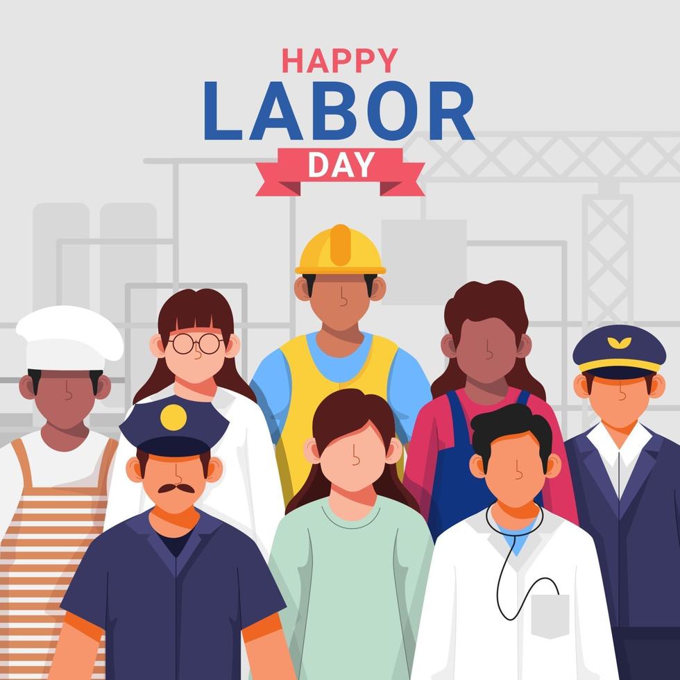 feliz dia del trabajo concepto vector