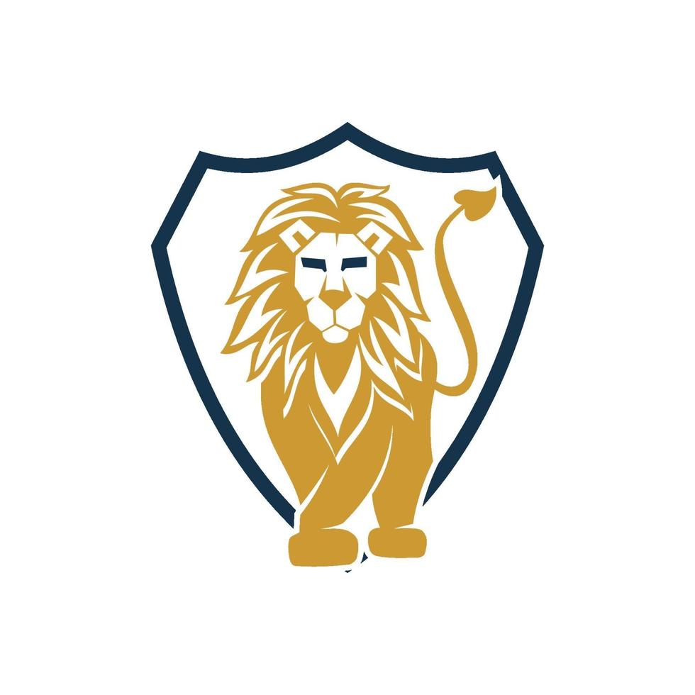 Lion Shield Design Symbol Illustration Template Isolated vector