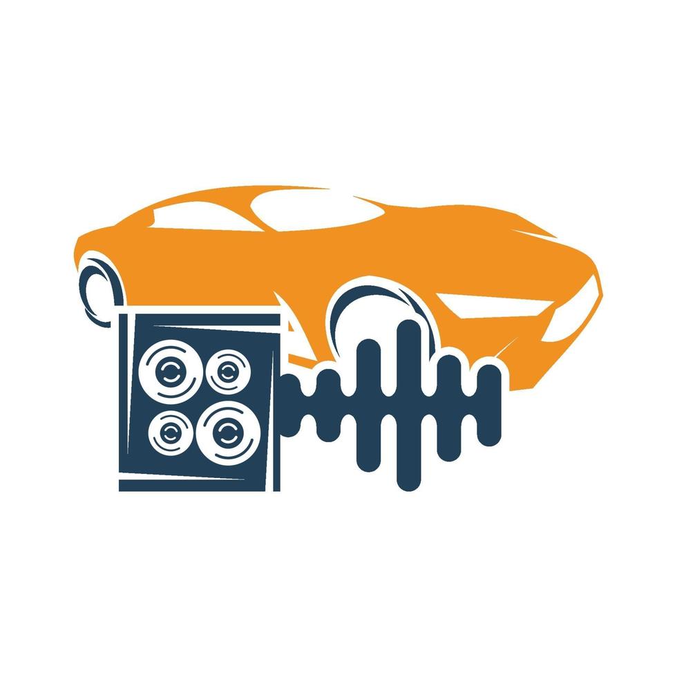 vector de símbolo de icono de conjunto de plantilla de coche de audio