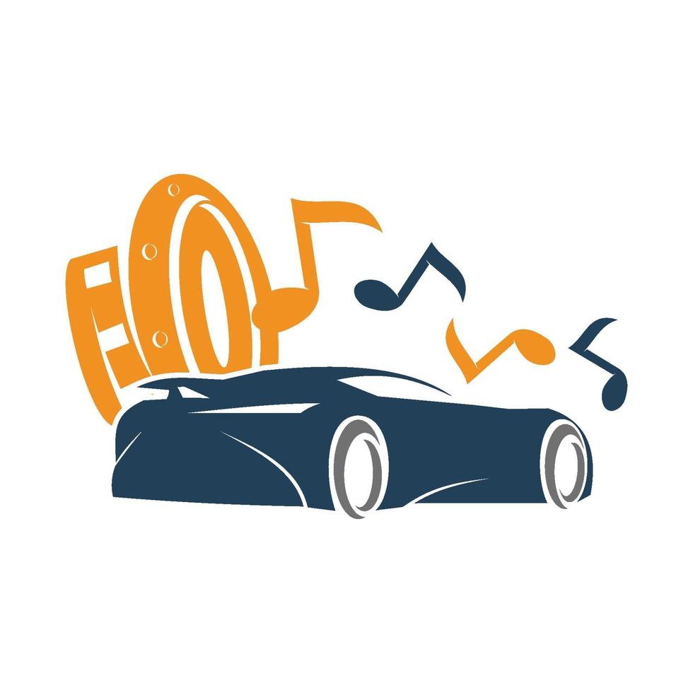 vector de símbolo de icono de conjunto de plantilla de coche de audio