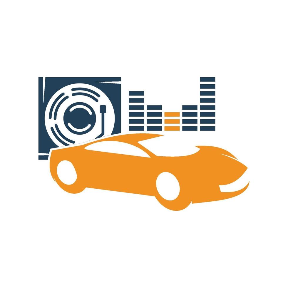 Audio Car Template set Icon Symbol Vector