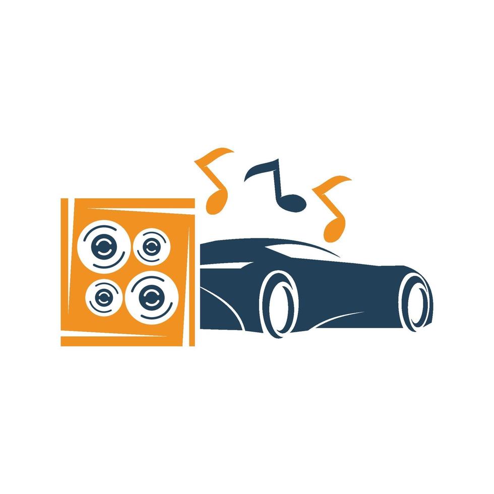 Audio Car Template set Icon Symbol Vector