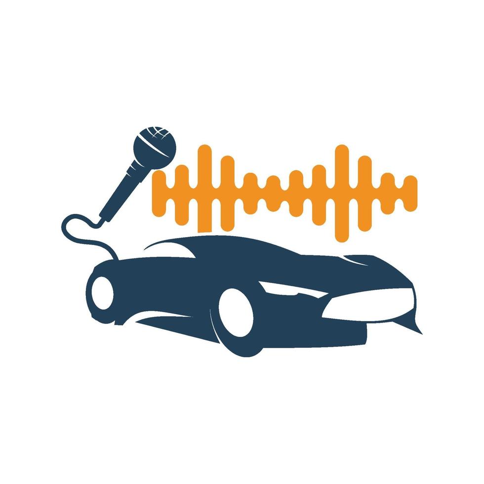 vector de símbolo de icono de conjunto de plantilla de coche de audio