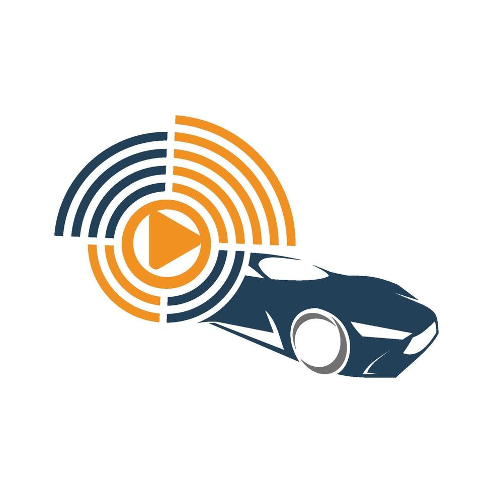 Audio Car Template set Icon Symbol Vector