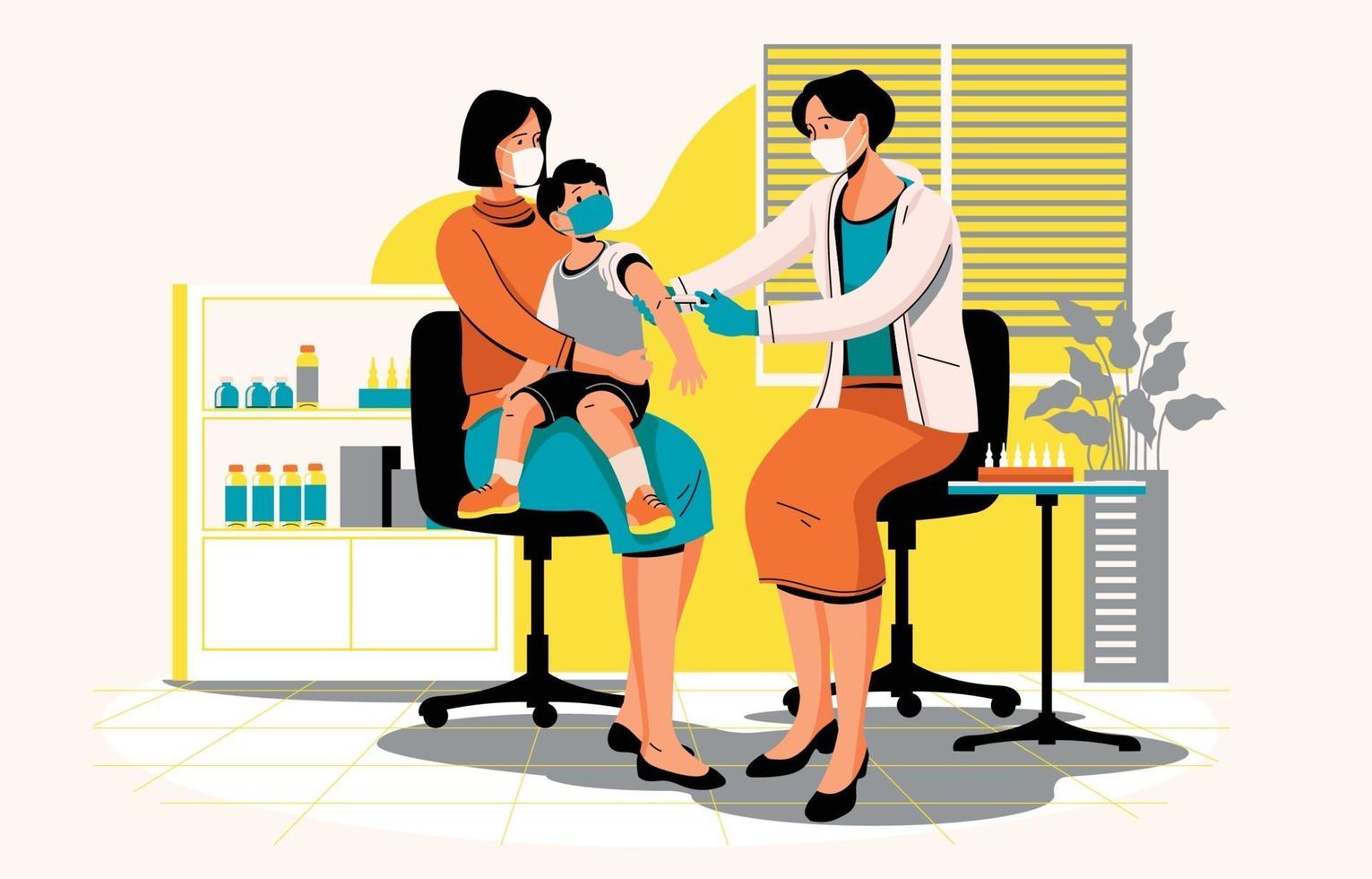 Child Vaccination Concept vector