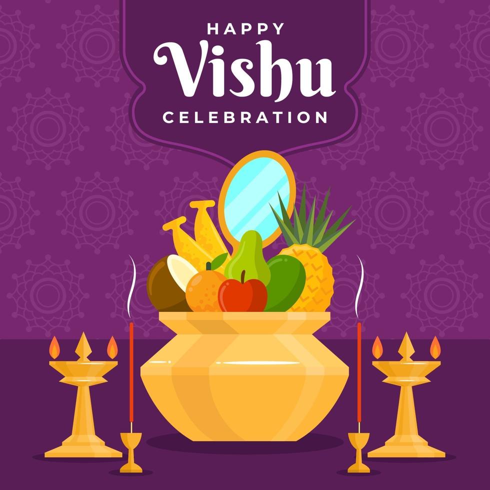 Vishu Celebration Concept vector