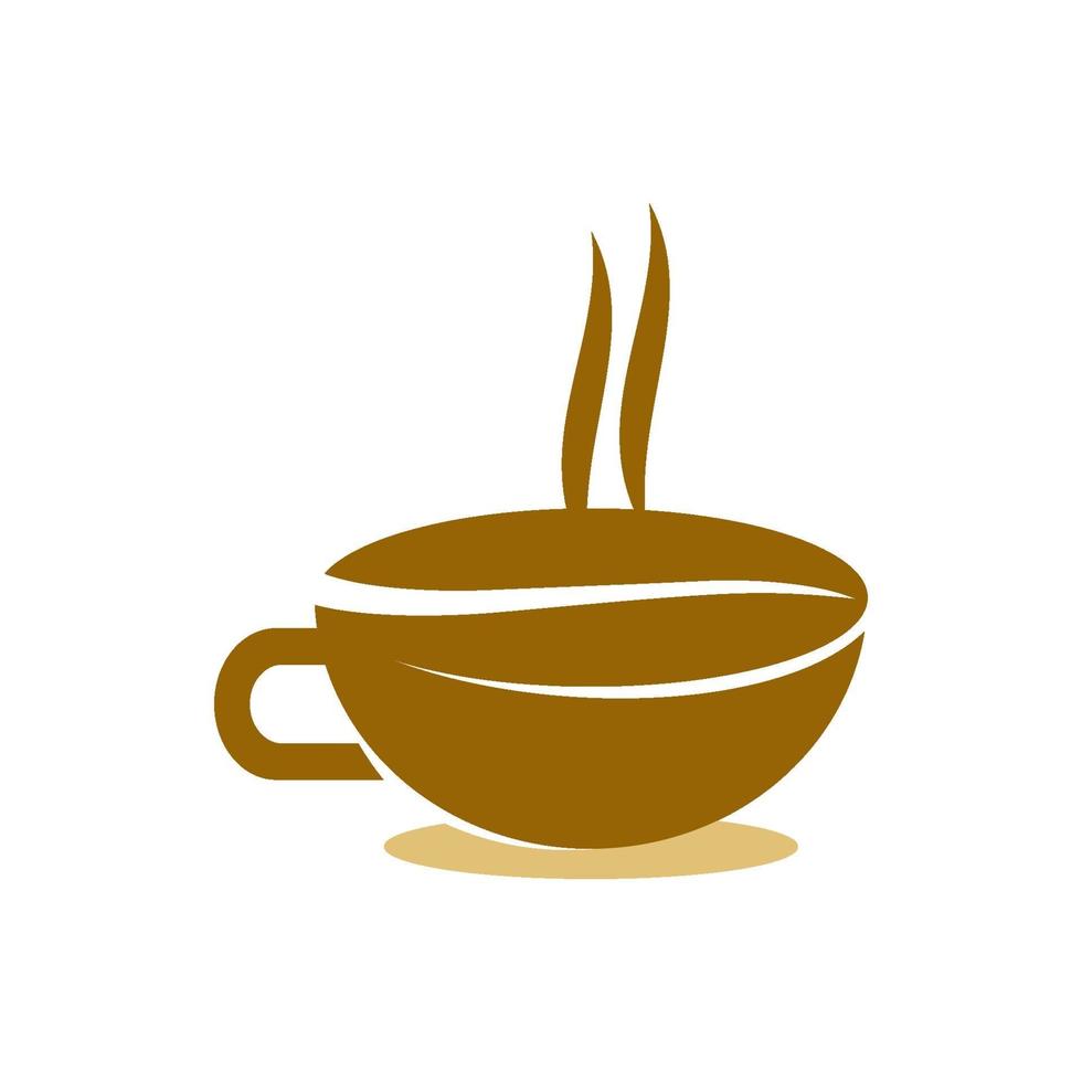 Diseño de ilustración de vector de plantilla de taza de café aislado