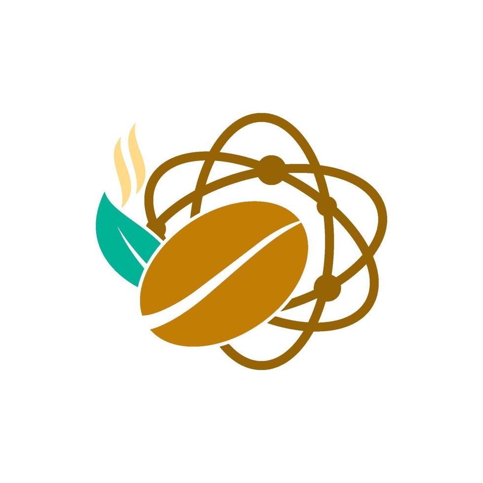 diseño de icono de vector de plantilla de tecnología de café aislado