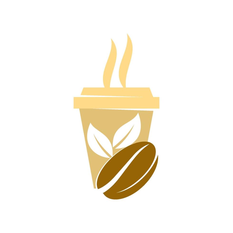 Diseño de ilustración de icono de vector de plantilla de taza de café aislado