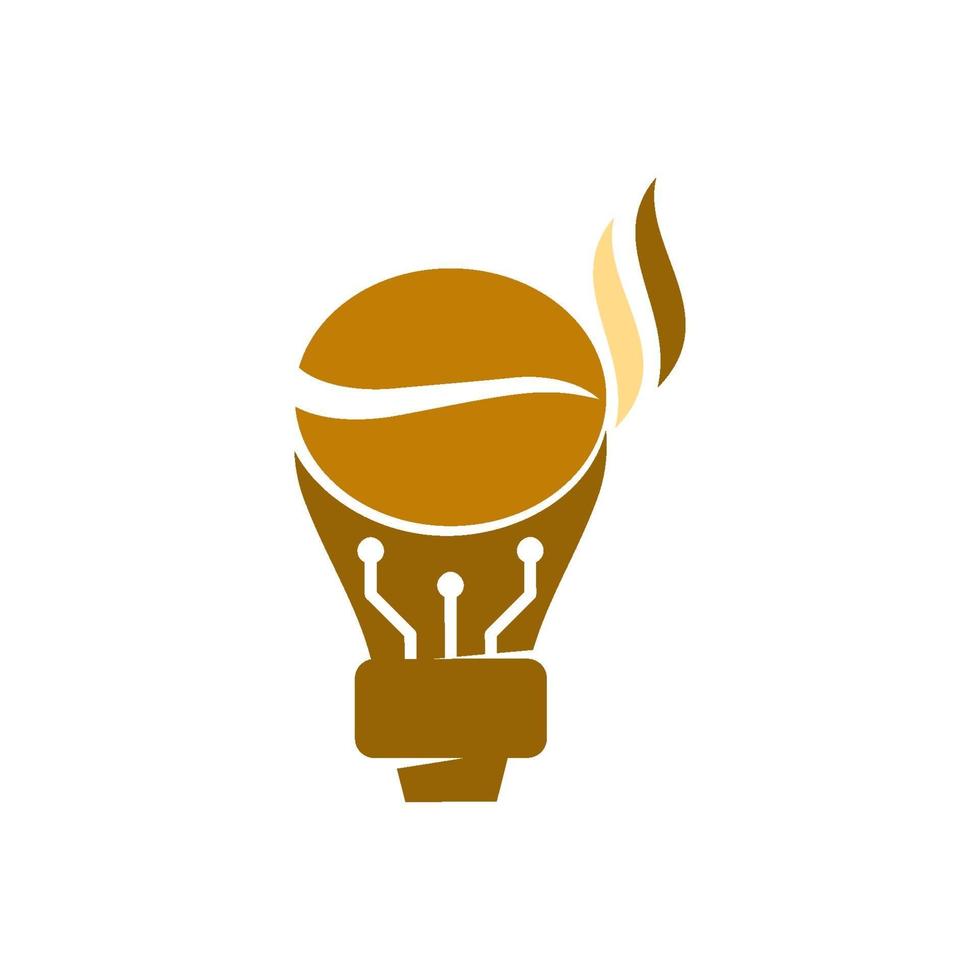 Coffee Bulb Template Icon Illustration Design Isolated vector