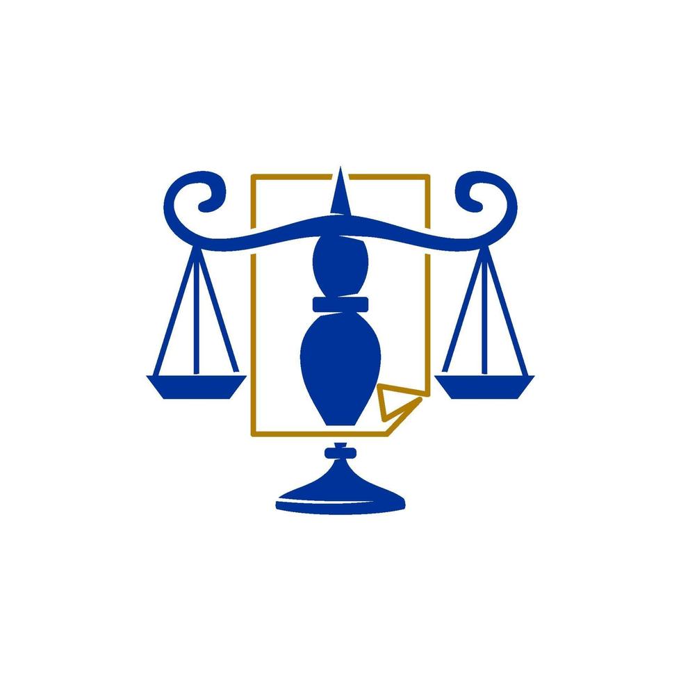 Law Justice Firm Balance Scale Paper Design Vector icon