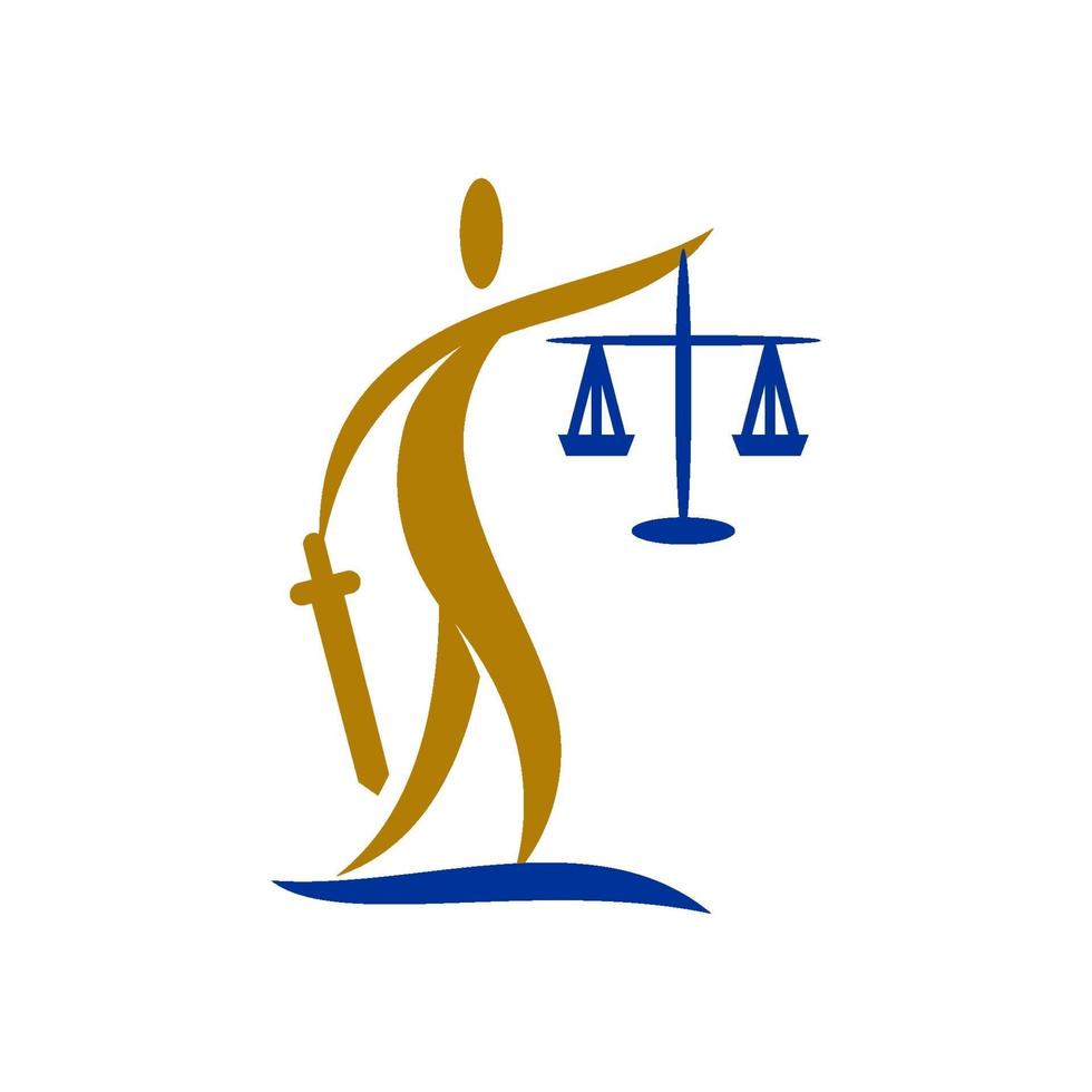 bufete de justicia de la ley gente espada equilibrio diseño icono aislado vector