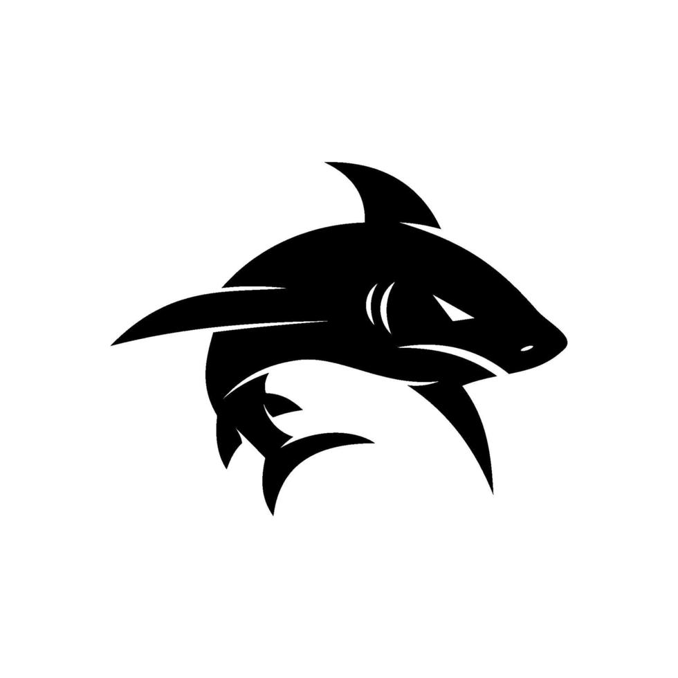 Black Shark design vector isolated modern template