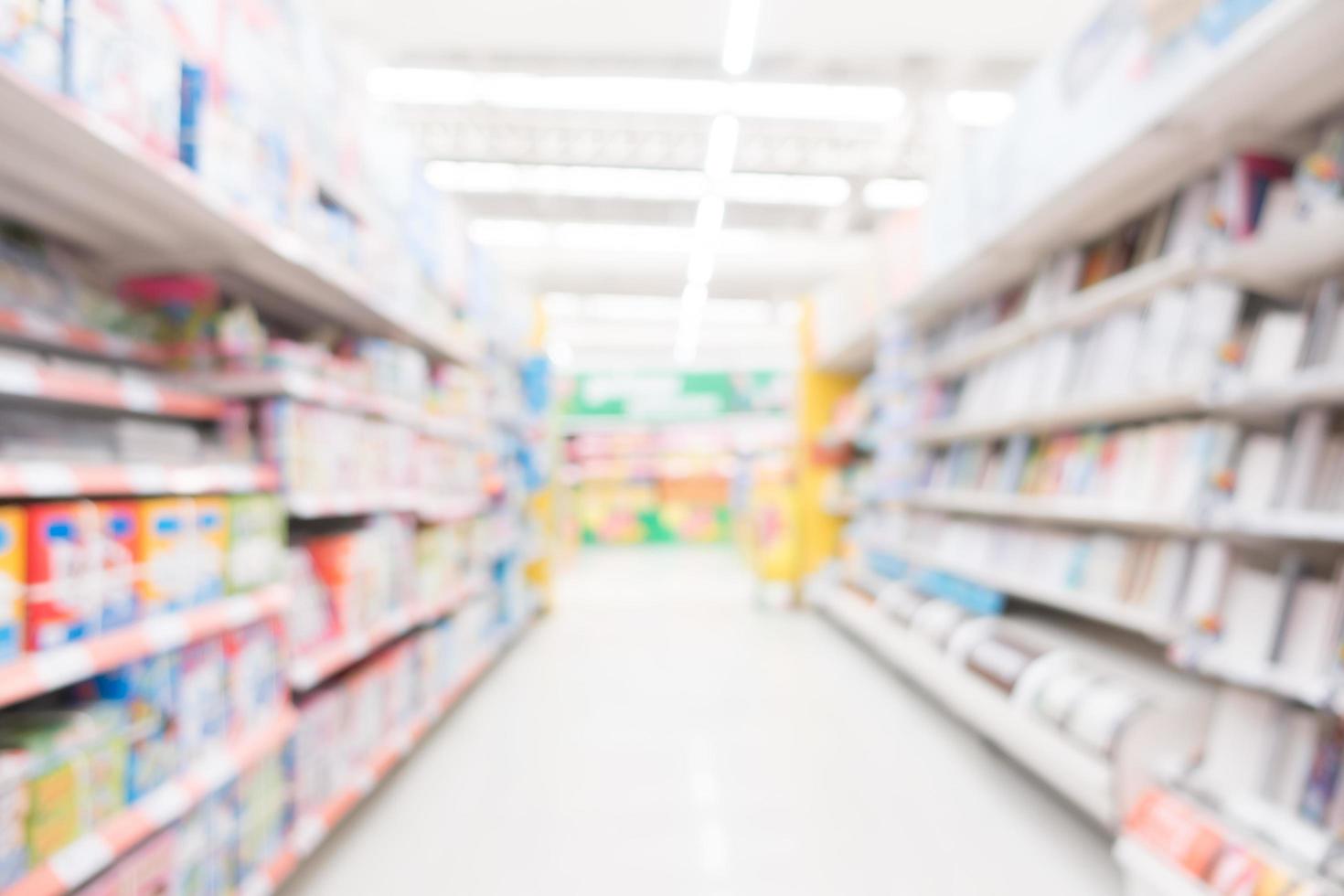 Abstract defocused supermarket interior for background photo