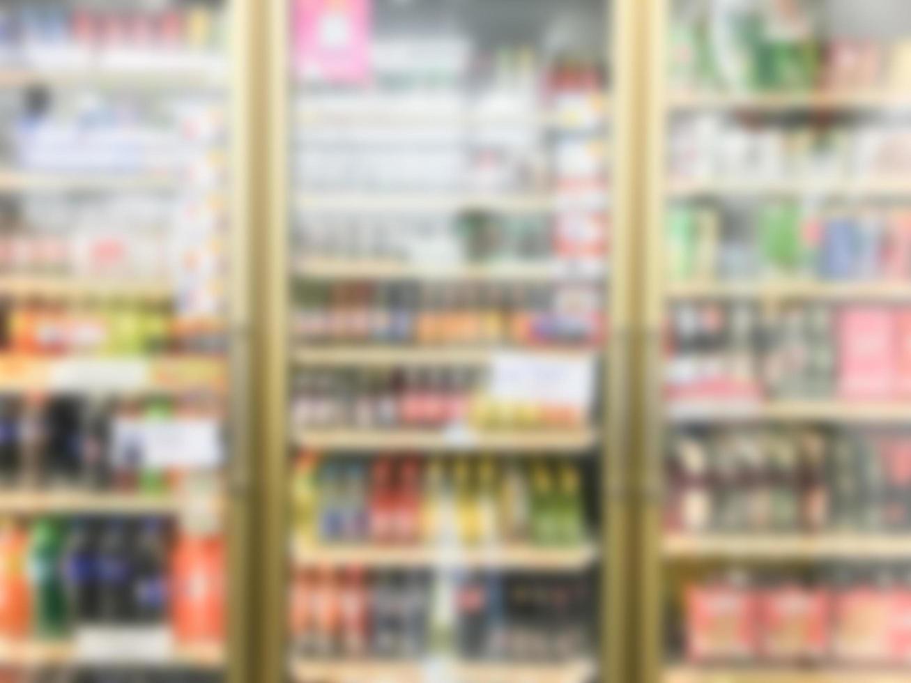 Abstract defocused supermarket interior for background photo