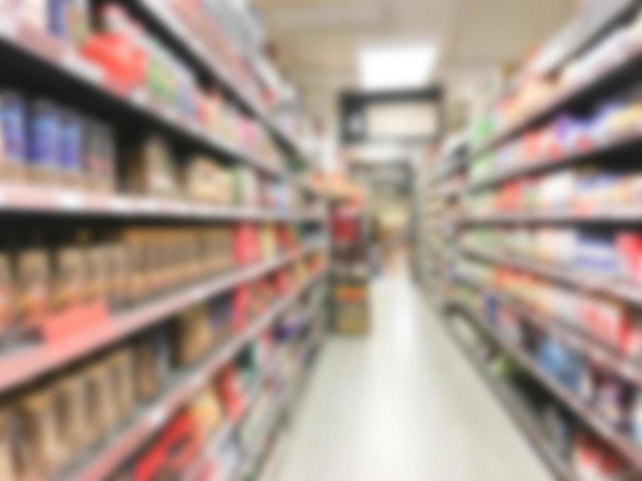 Abstract defocused supermarket interior for background photo
