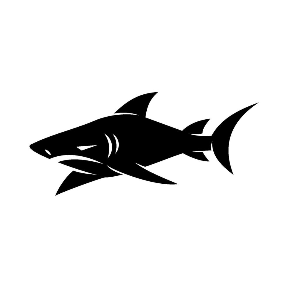 Shark Aggressive design vector modern illustration template