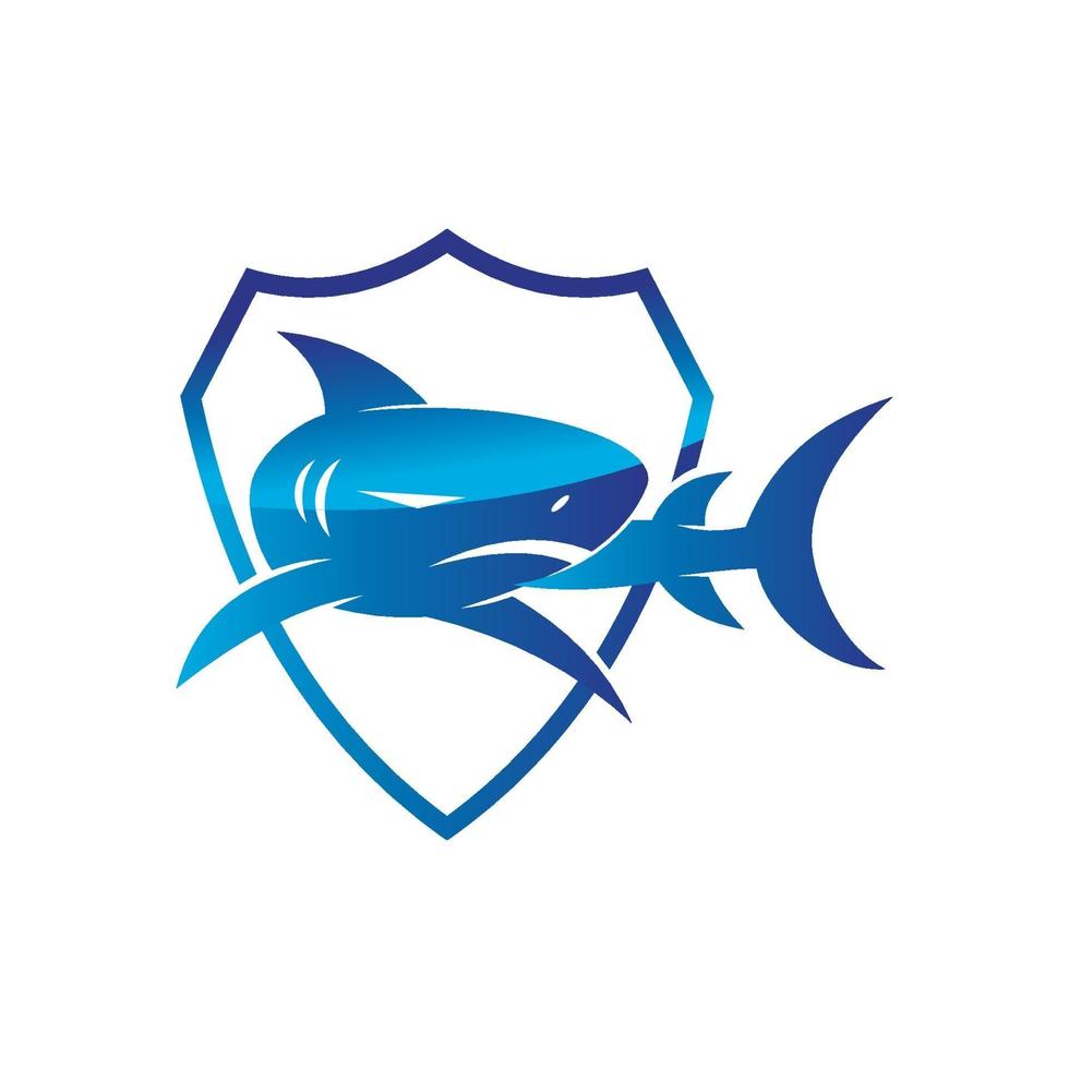 Shark Shield design vector isolated illustration concept