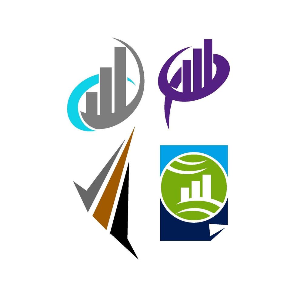 vector de plantilla de diseño de logotipo de empresa financiera de impuestos contables