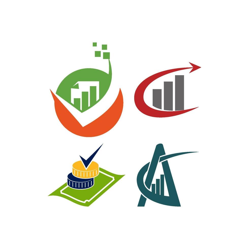 vector de plantilla de diseño de logotipo de empresa financiera de impuestos contables