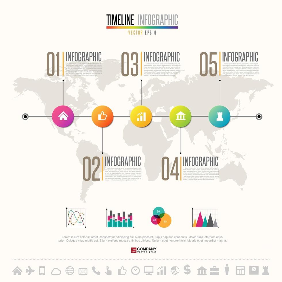 Timeline Infographics Design Template vector