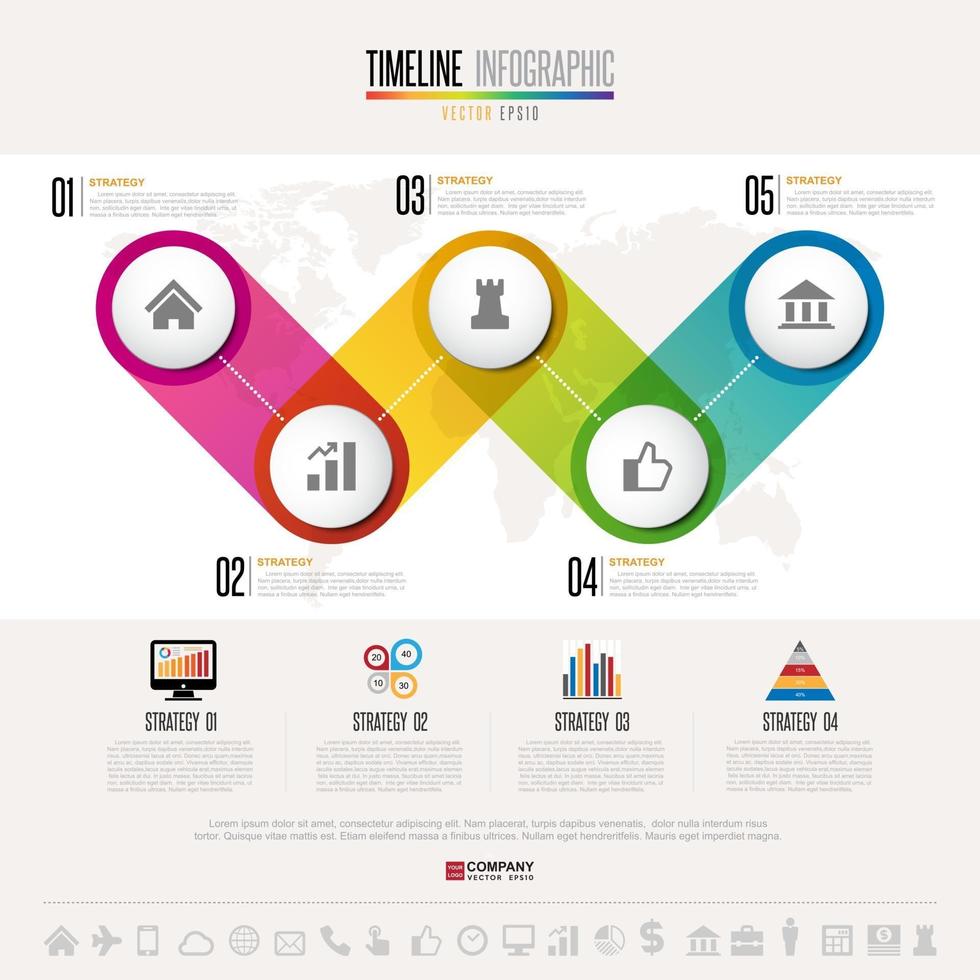 Timeline Infographics Design Template vector