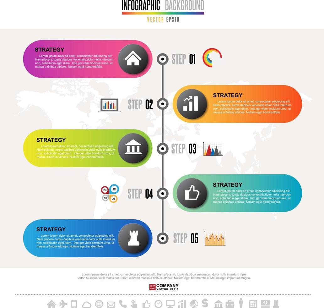 plantilla de diseño de infografías de línea de tiempo vector