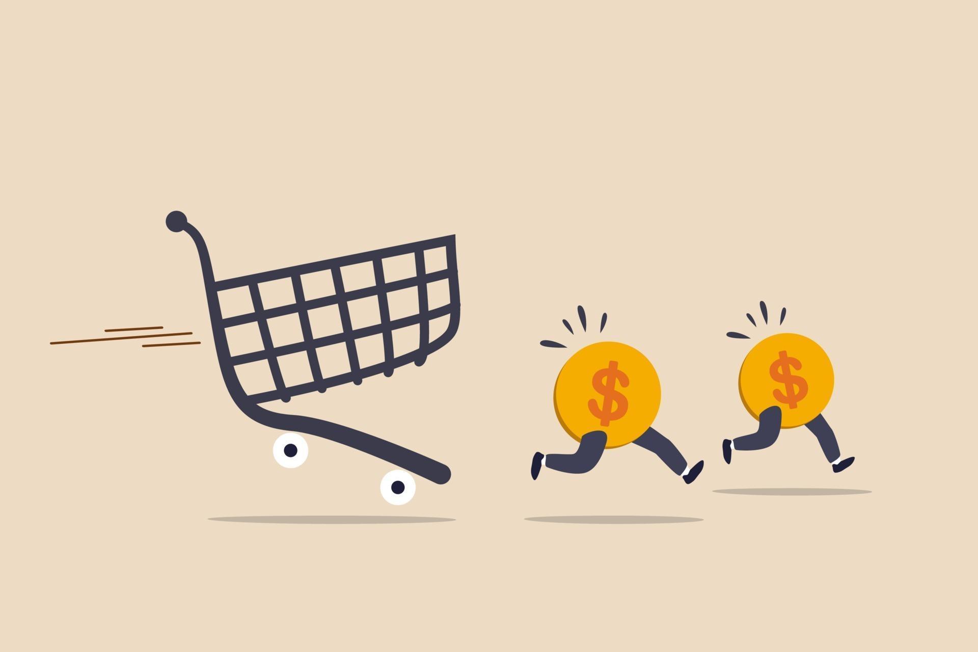 Over spending, consumerism or payment for expensive shopping cost