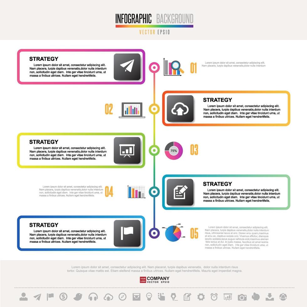 plantilla de diseño de infografías de línea de tiempo vector