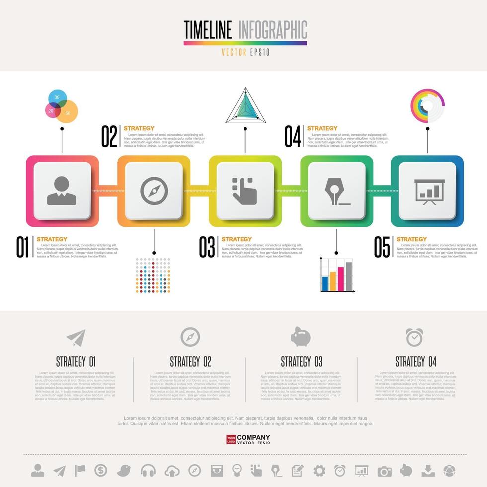Timeline Infographics Design Template vector