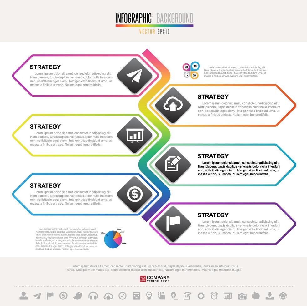 plantilla de diseño de infografías de línea de tiempo vector