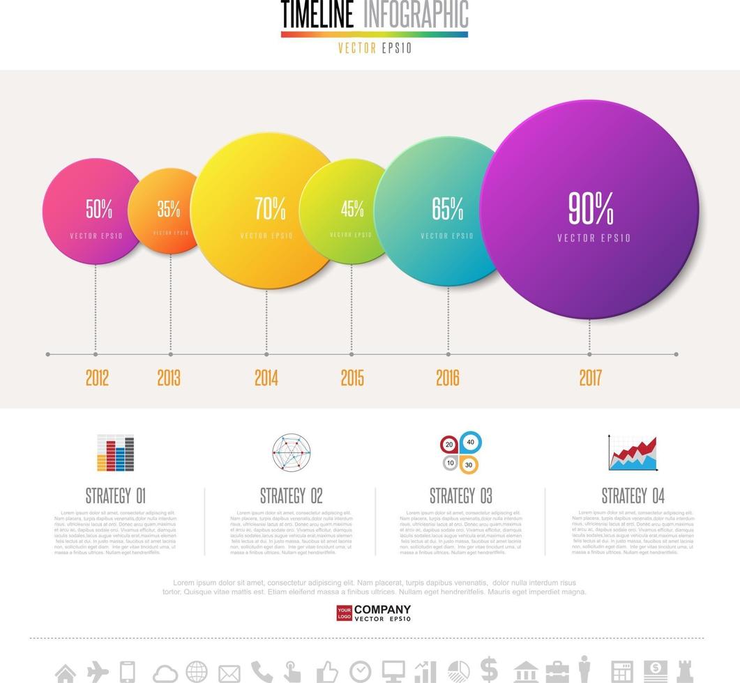 Timeline Infographics Design Template vector