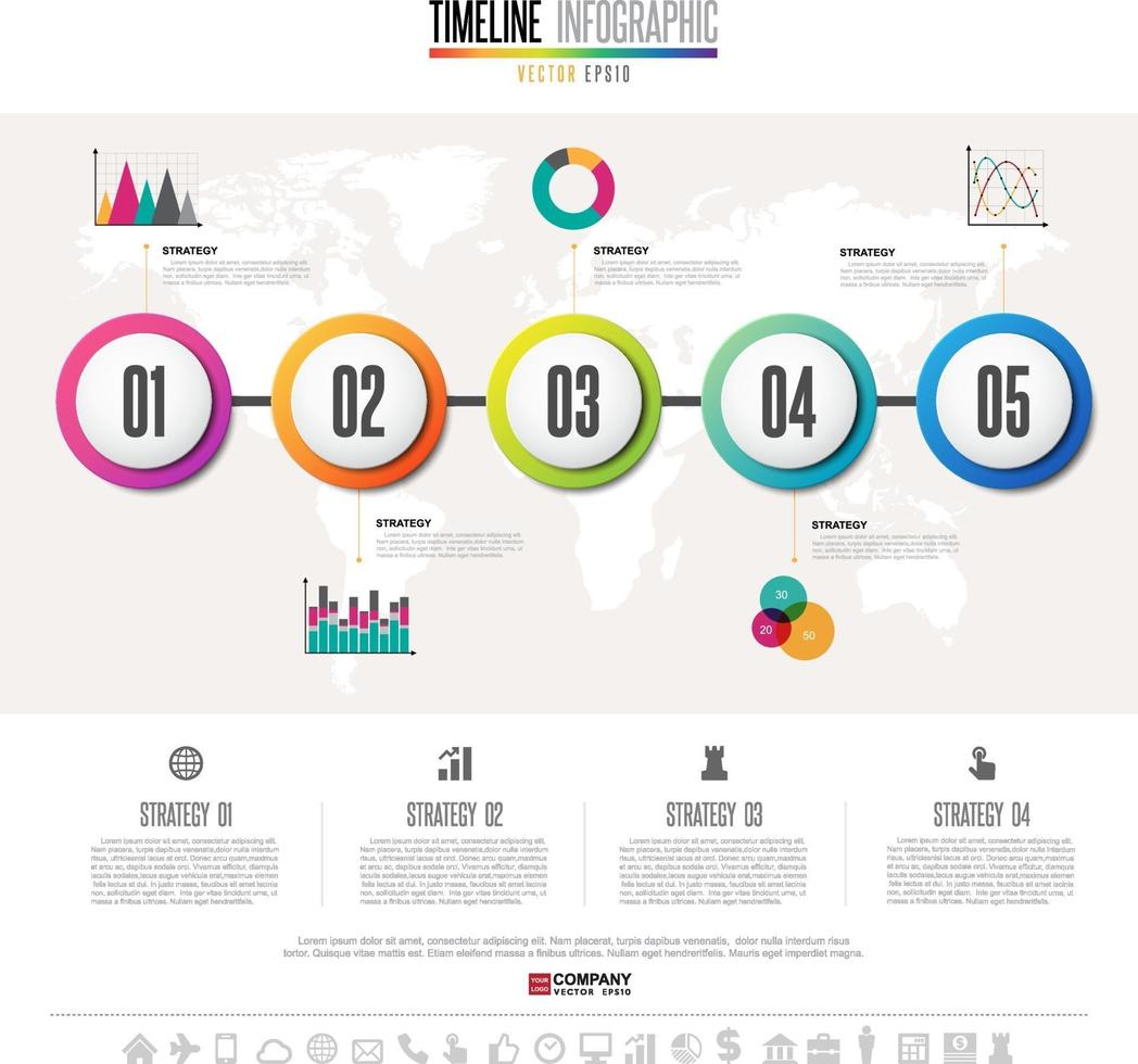 Timeline Infographics Design Template vector