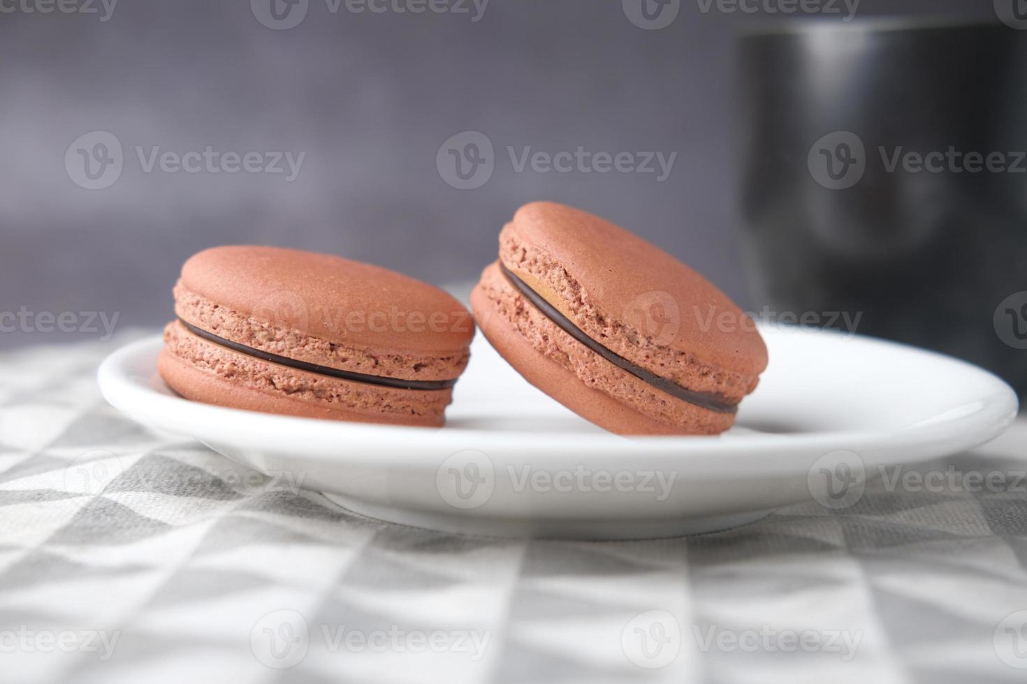 Close up of macaroons in a bowl photo