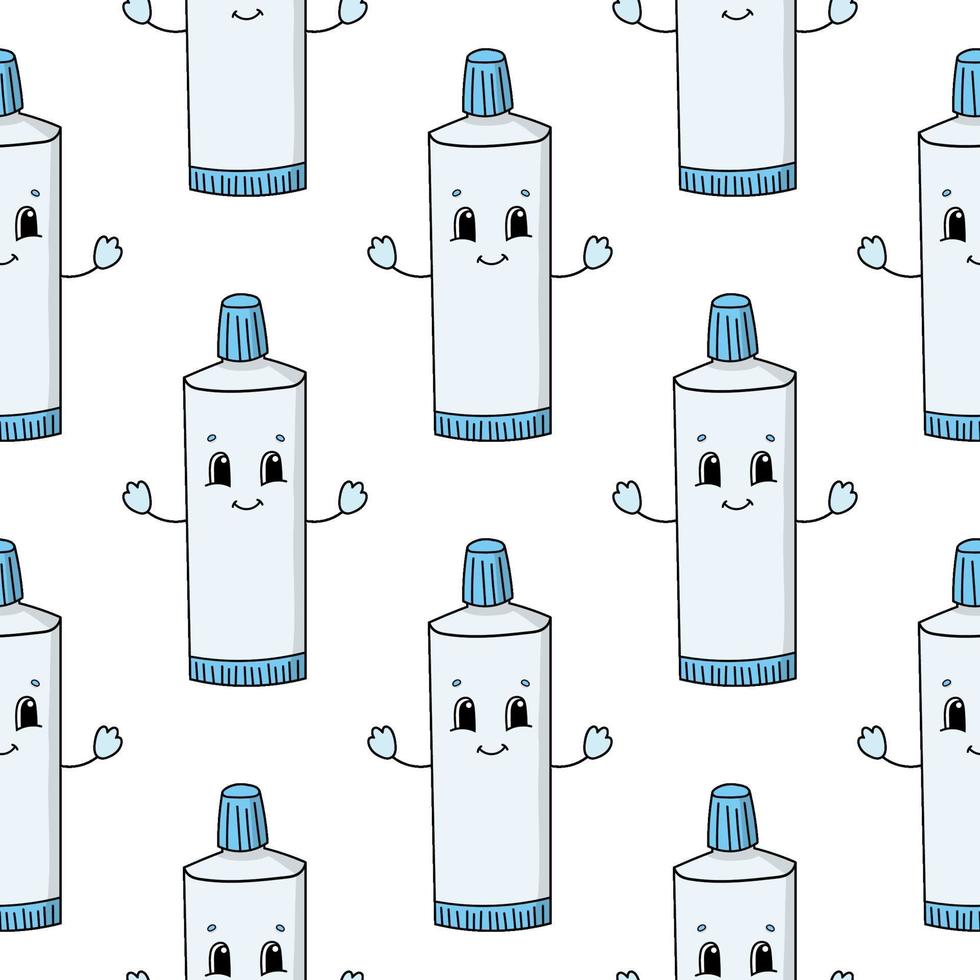 Color seamless pattern. Cartoon style. Bright design. For walpaper, poster, banner. Hand drawn. Vector illustration isolated on white background.