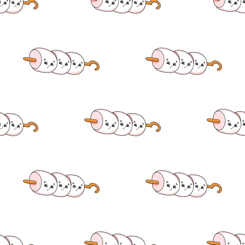Colored seamless pattern. Cartoon style. Hand drawn. Vector illustration isolated on white background. For walpaper, poster, banner.