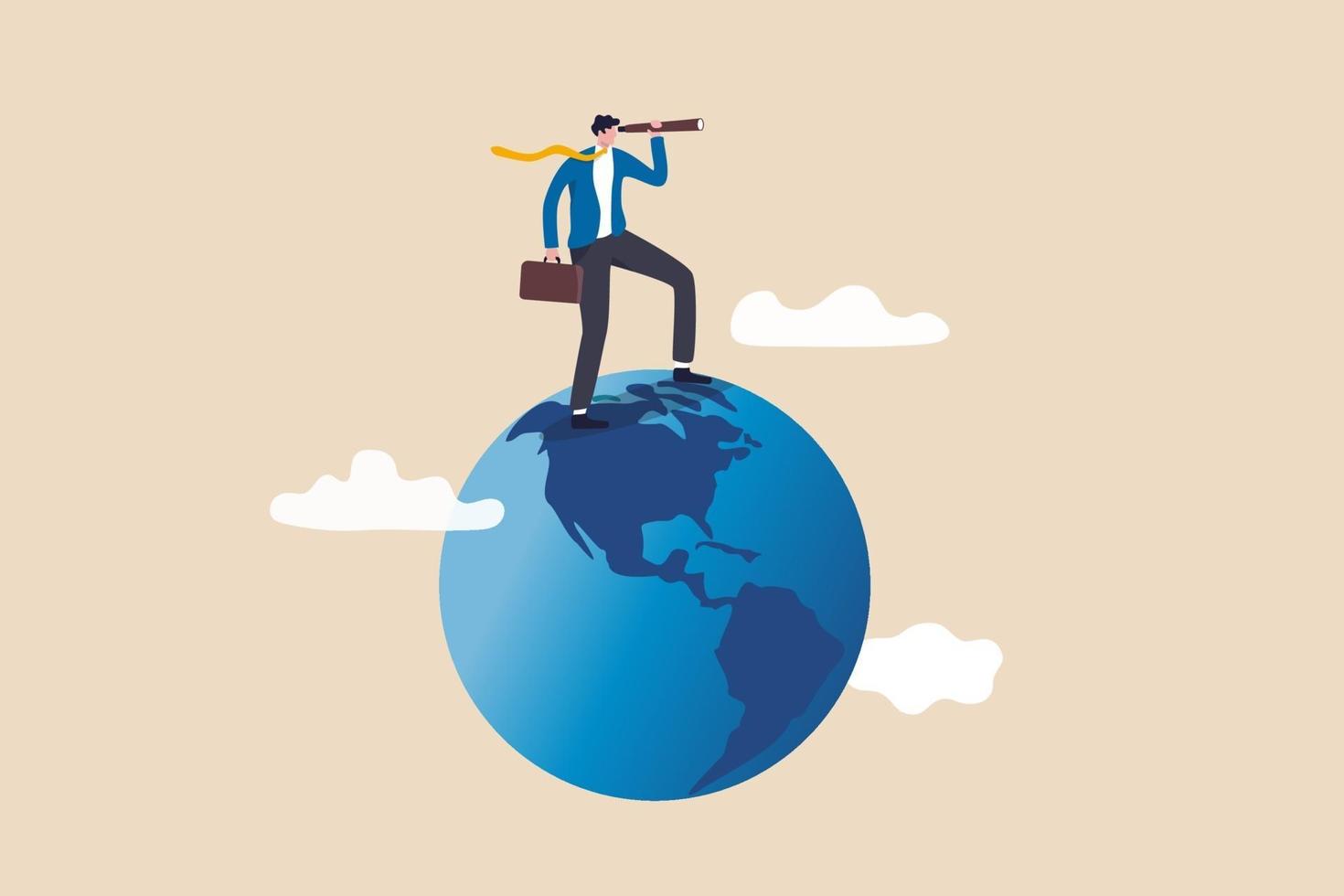 Globalization, global business vision, world economics or business opportunity concept, smart 