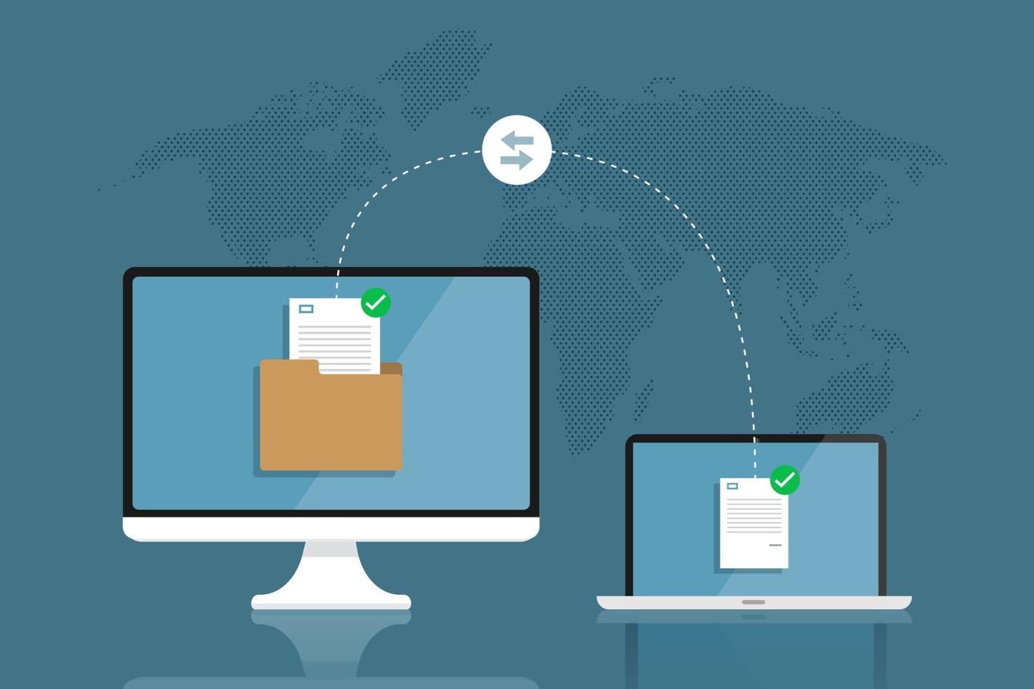 transferencia de datos con tecnología de nube de internet vector