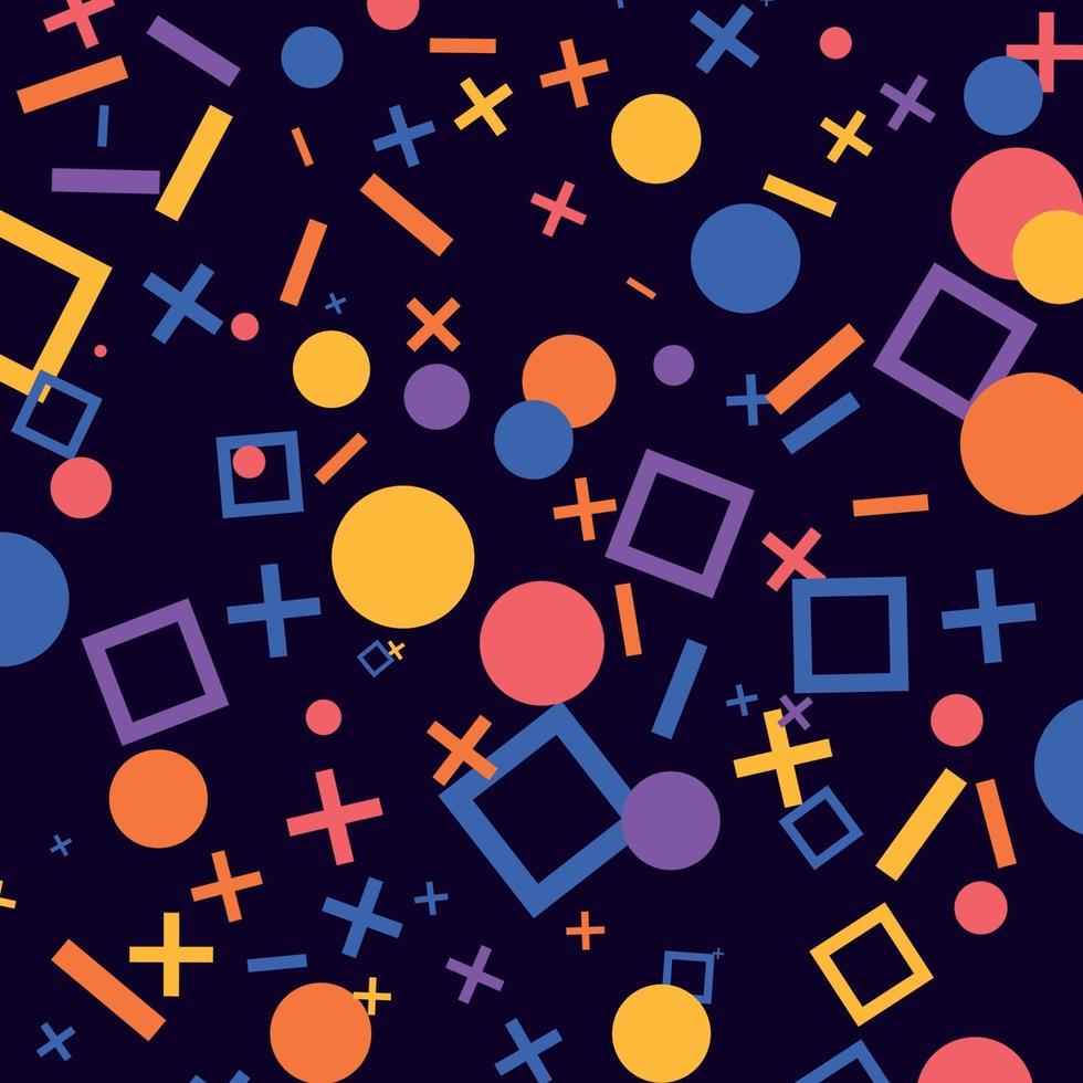 Geometric background with bright colors and dynamic shape compositions vector