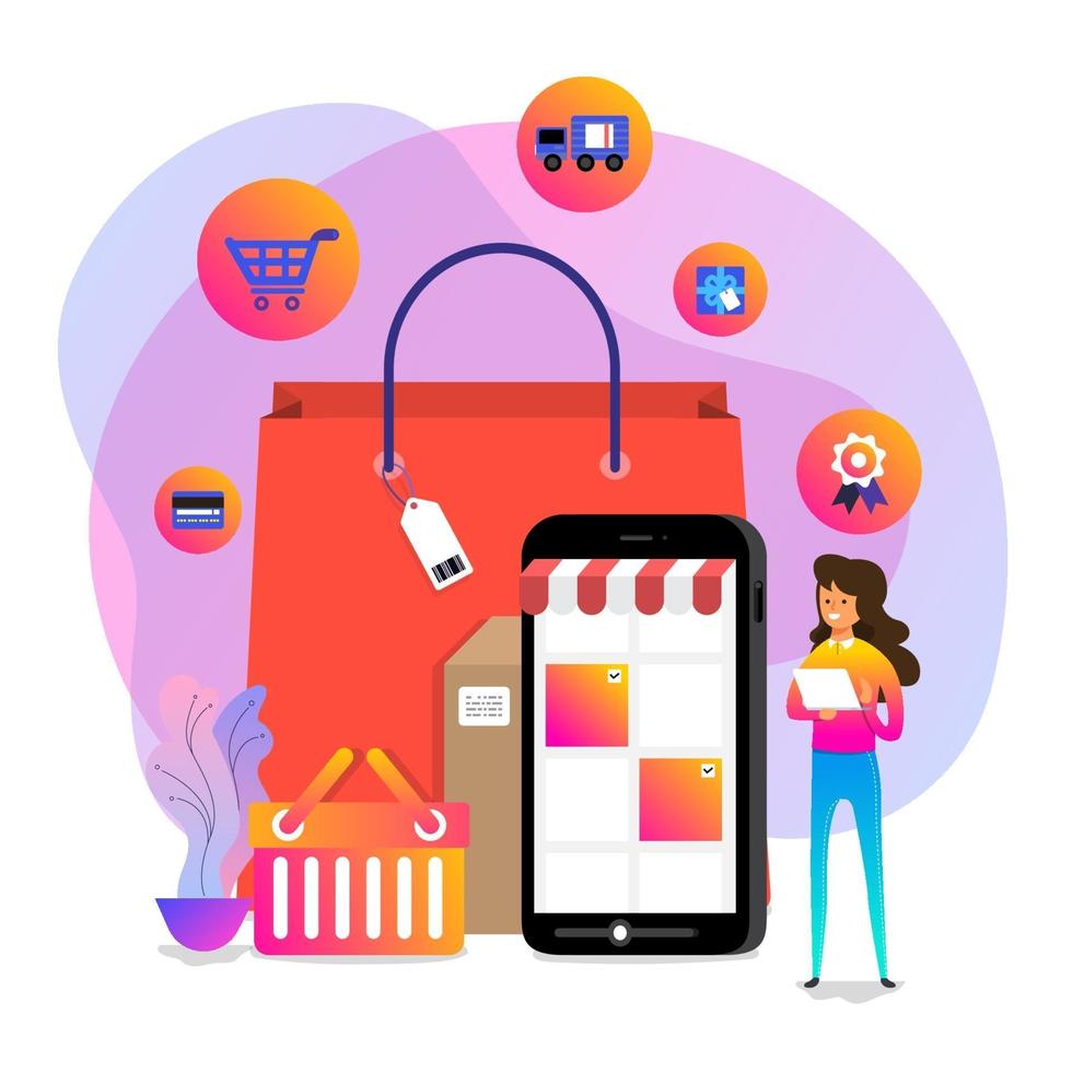 vector de compras online