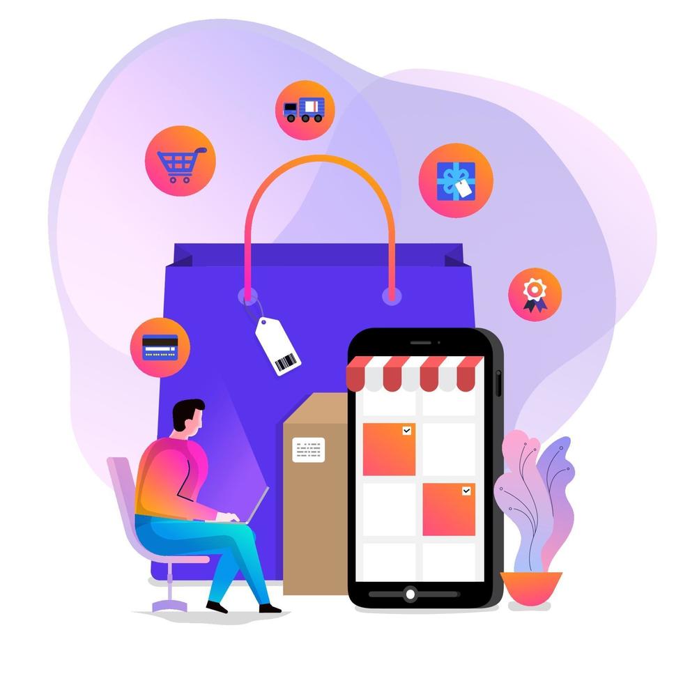 Online Shopping vector