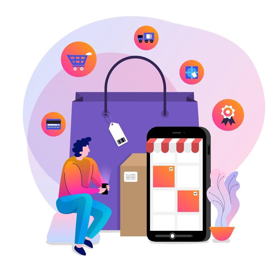 vector de compras online