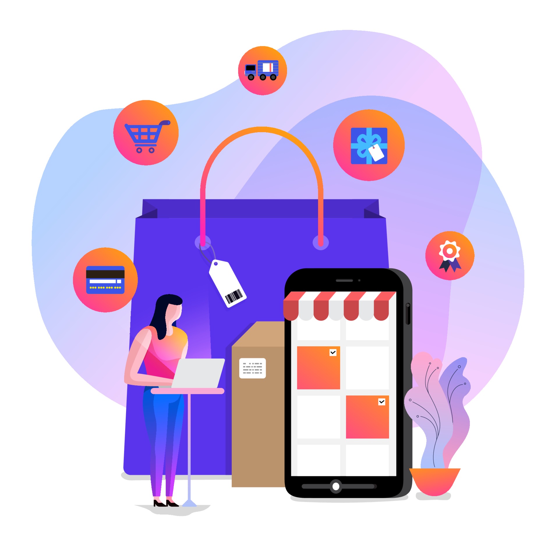 Online Shopping vector 2167926 Vector Art at Vecteezy