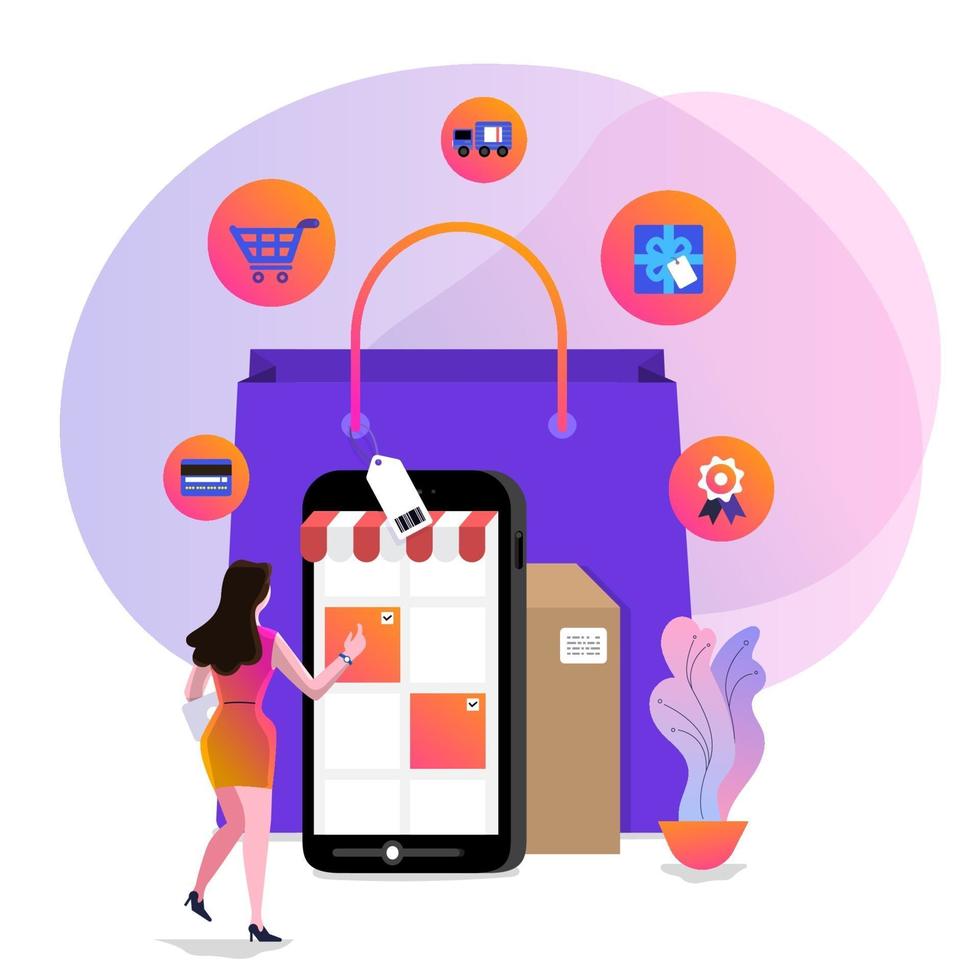 Online Shopping vector