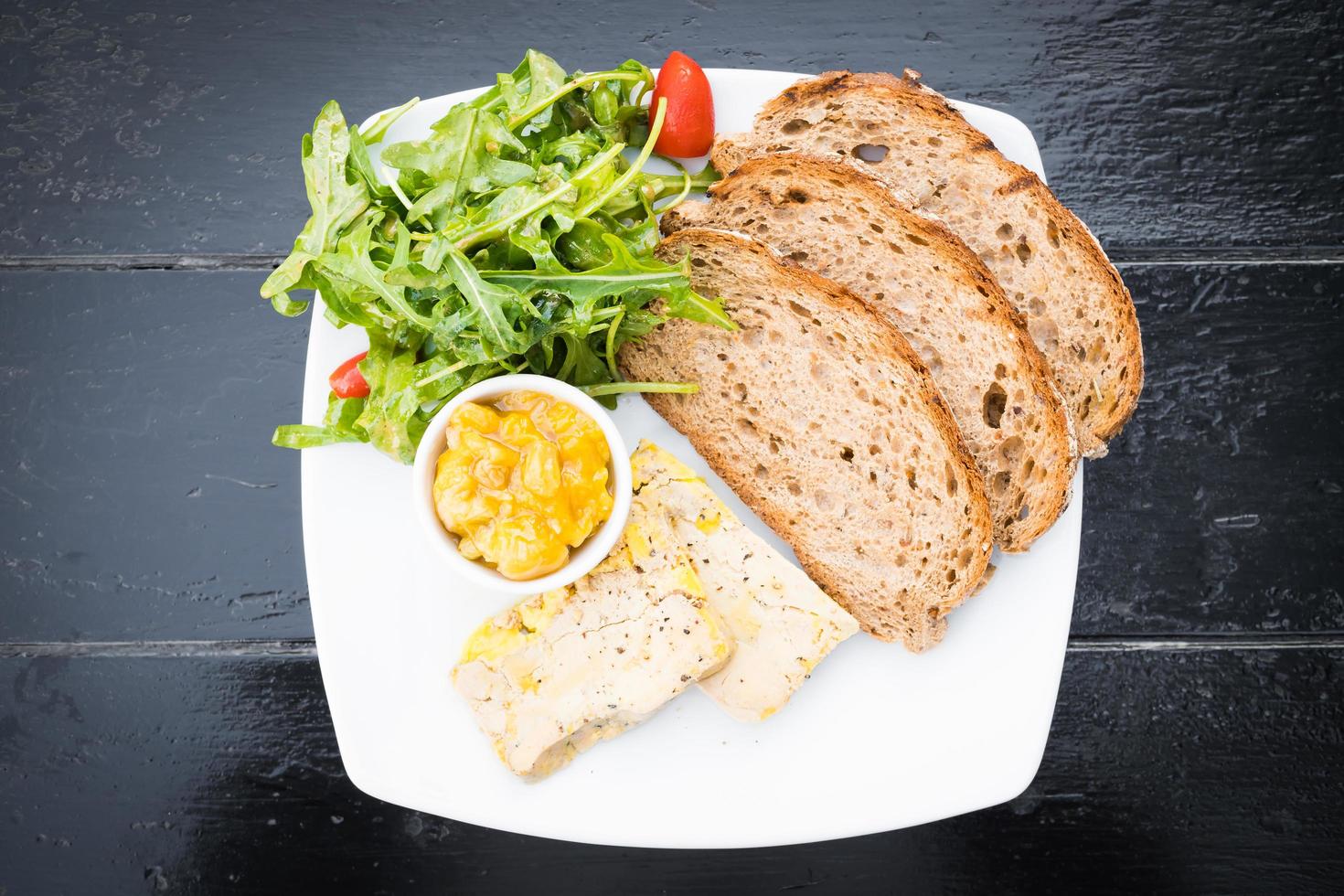 Foie gras with bread photo