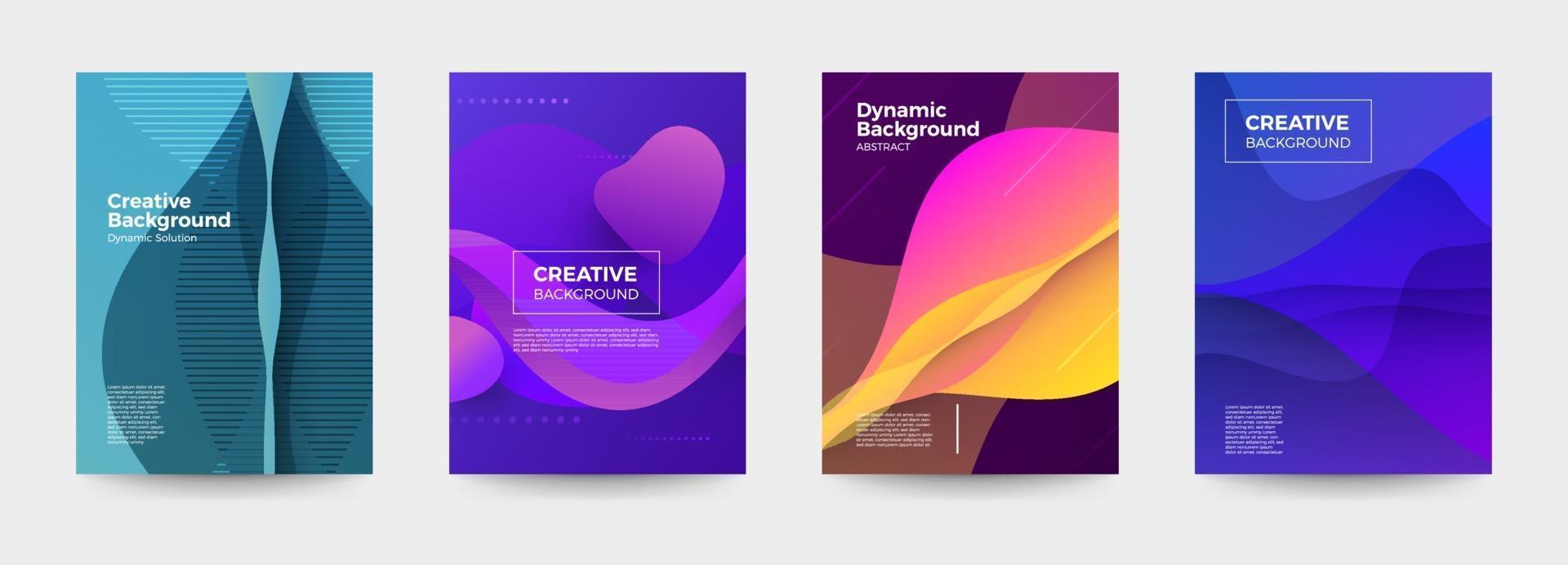Colorful abstract cover templates vector