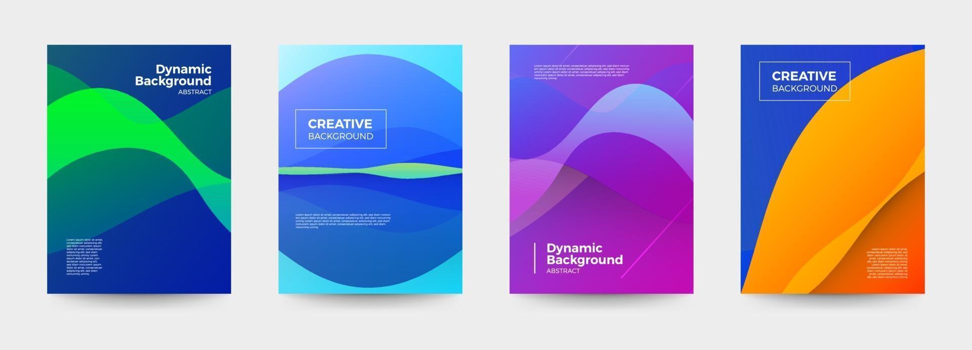 Colorful abstract cover templates vector