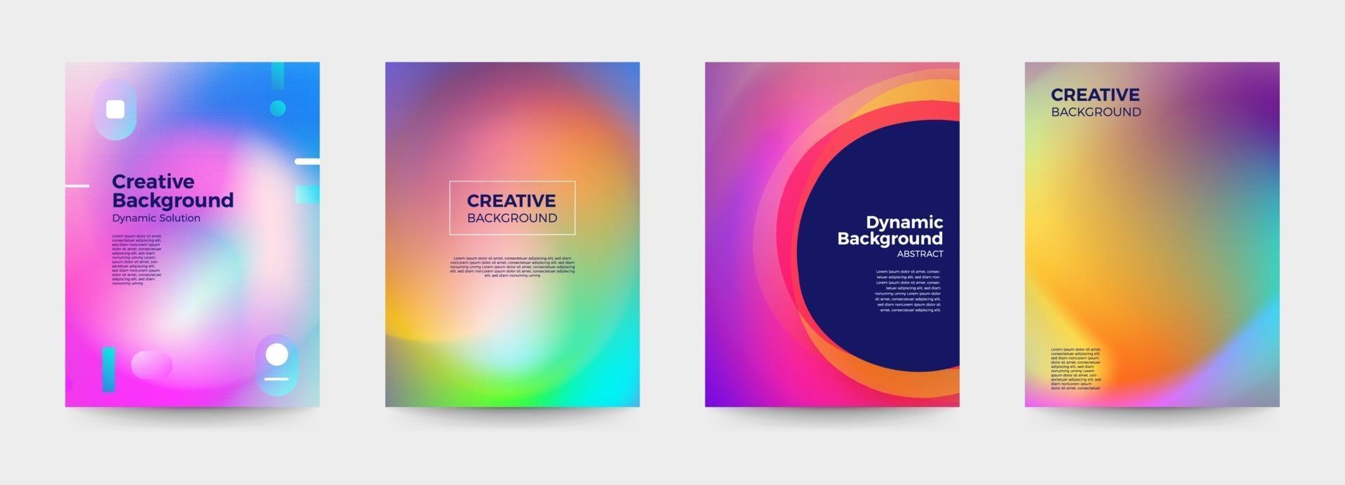 Colorful abstract cover templates vector